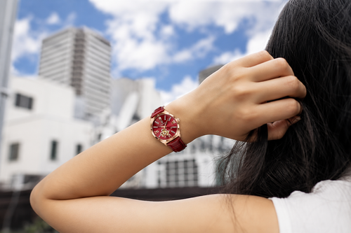 Customer photo of Benedicts Rosa – Women's Rose Gold Skeleton Watch