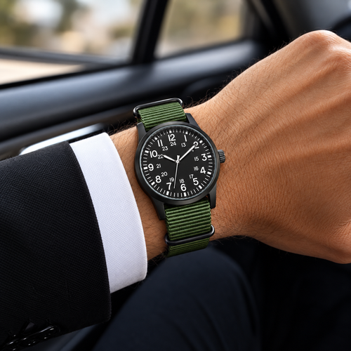 Customer photo of Benedicts Otis – Men's Field Watch, Nylon Strap