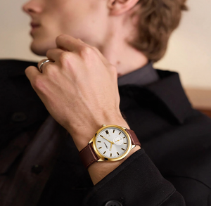 Customer photo of Benedicts Laurent β Men's Gold Business Watch