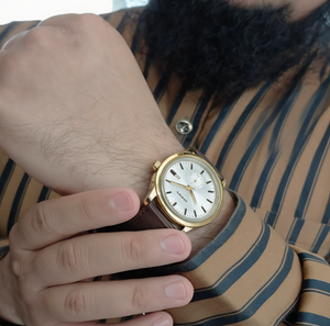 Customer photo of Benedicts Laurent β Men's Gold Business Watch