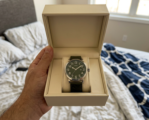 Customer photo of Benedicts Felix β Men's Minimalist Leather Watch