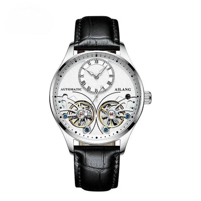 Vintage Style Double Tourbillion Luminous Men's Mechanical Watch