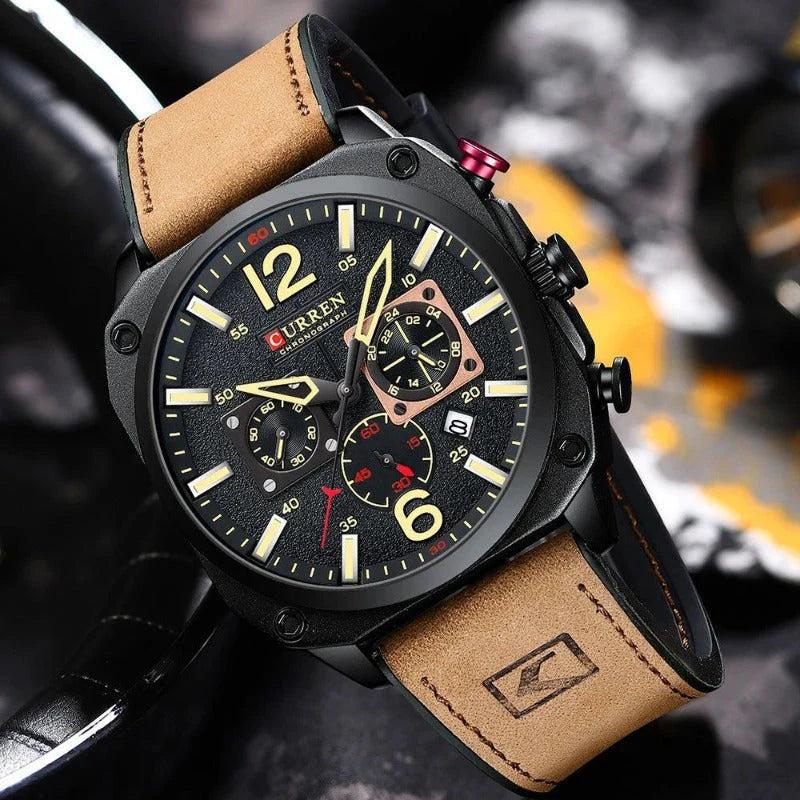 Classic Business Leather Quartz Wrist Watch