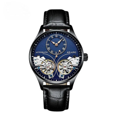 Vintage Style Double Tourbillion Luminous Men's Mechanical Watch