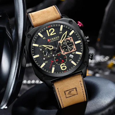 Classic Business Leather Quartz Wrist Watch