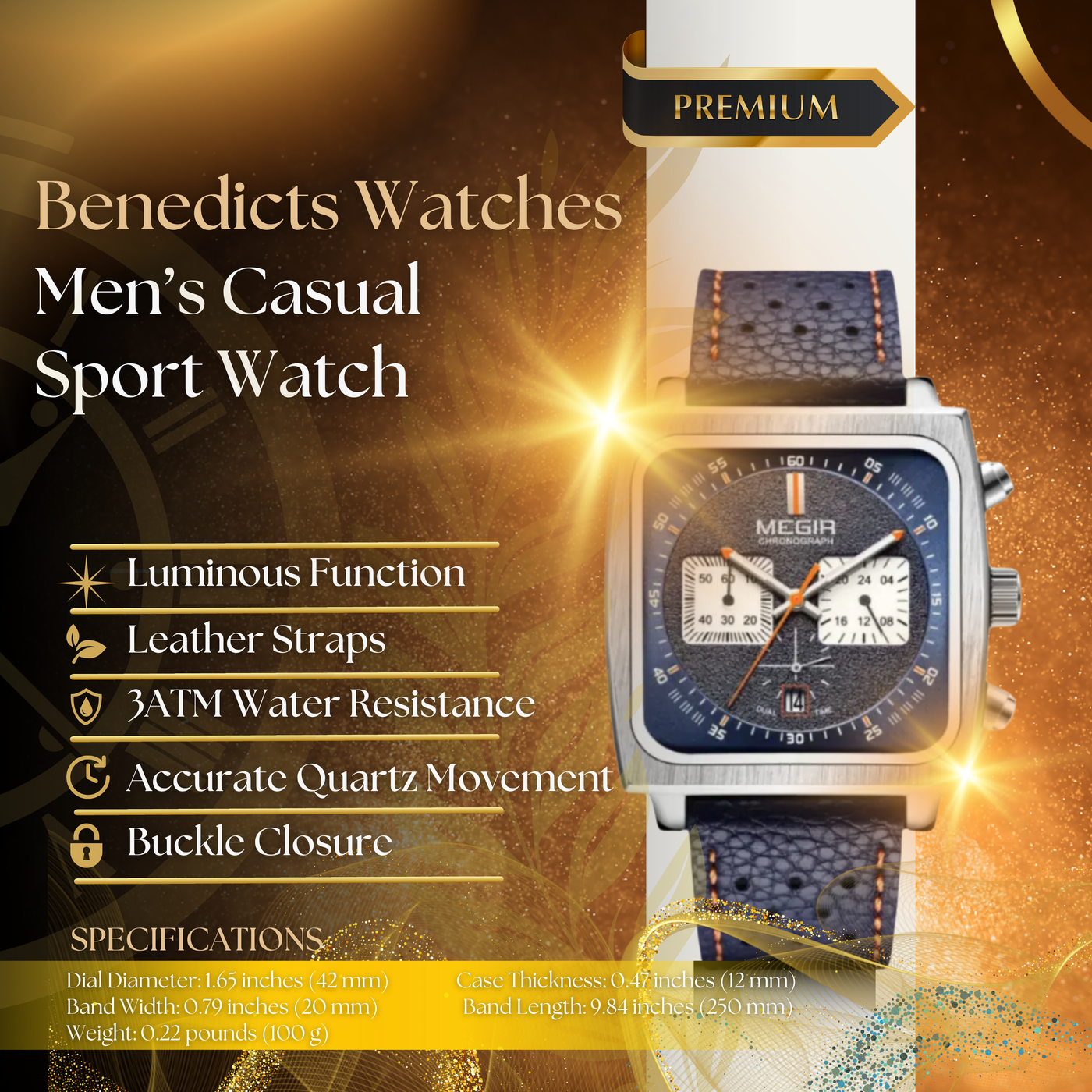 Casual Sport Quartz Watch for Men