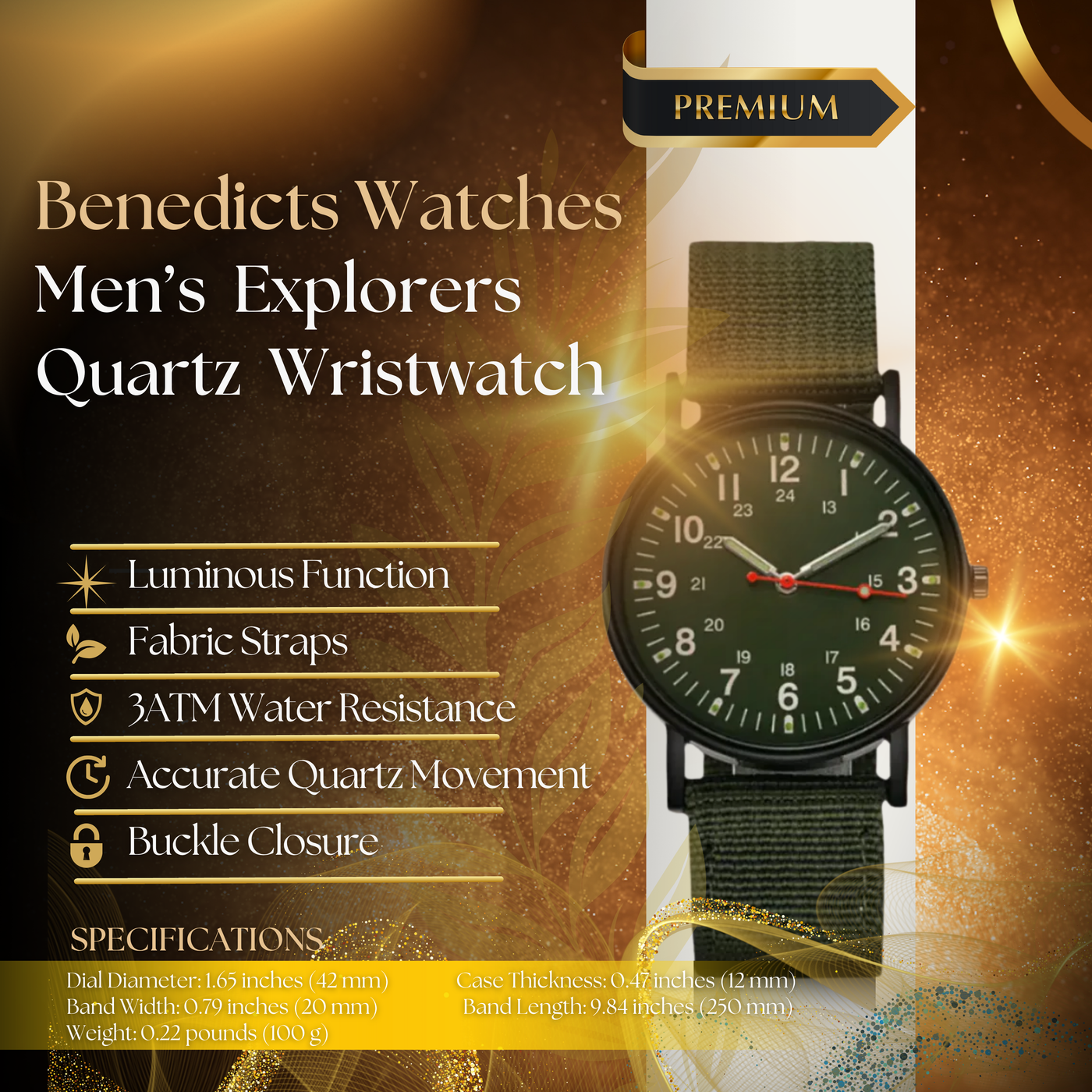 Explorer Quartz Wristwatch for Men