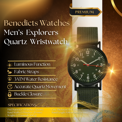 Explorer Quartz Wristwatch for Men