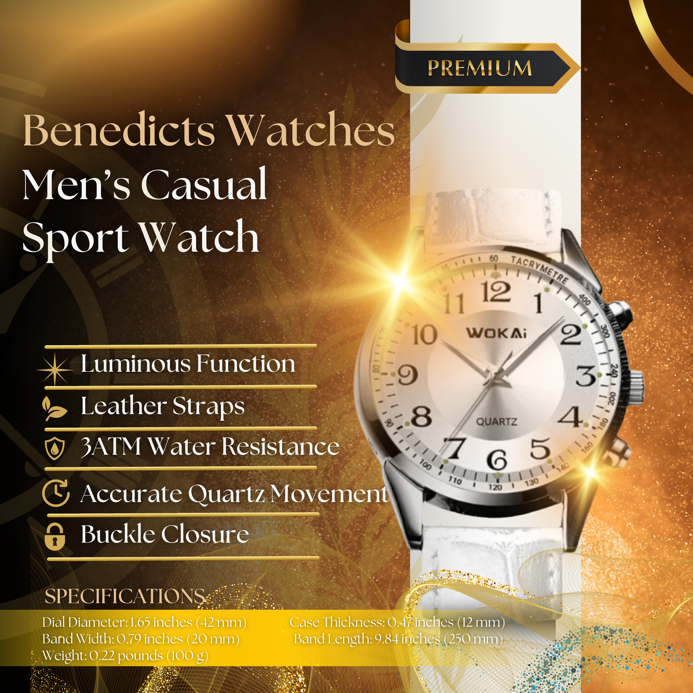 Casual Sport White Watch