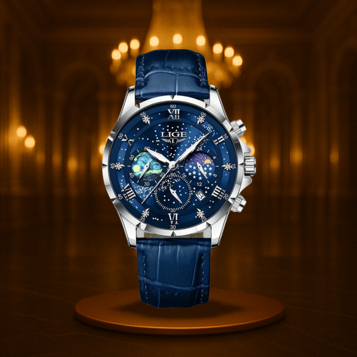 Classic Moonphase Watch for Men