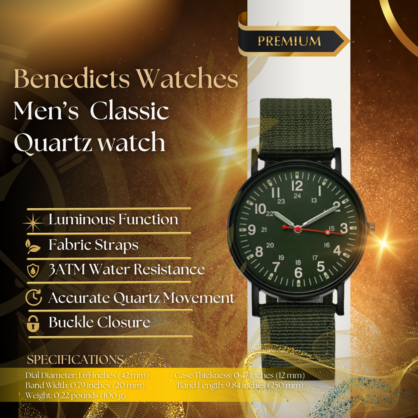Classic Quartz Wristwatch for Men