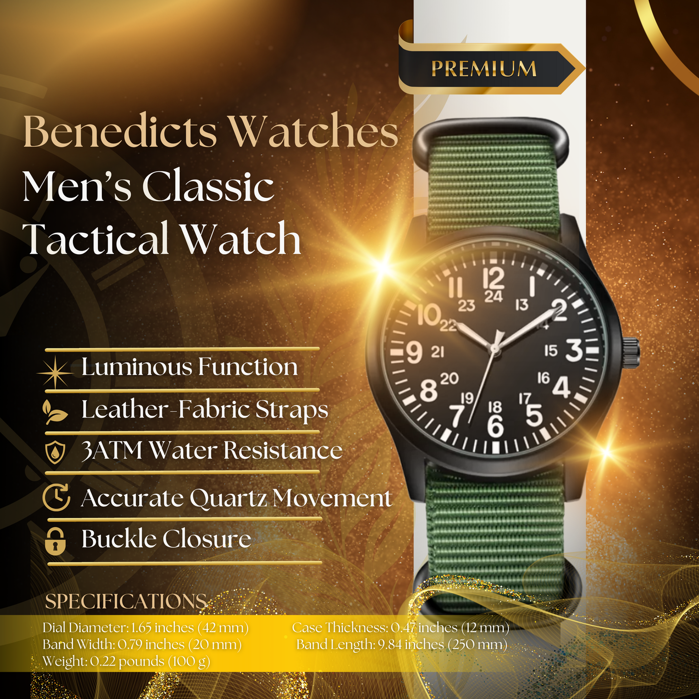 Classic Tactical Adventure Watch for Men