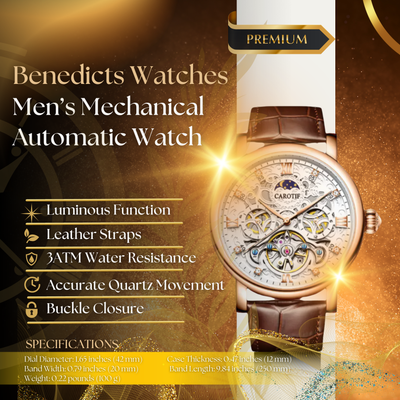 Business Leather Band Mechanical Automatic Watch