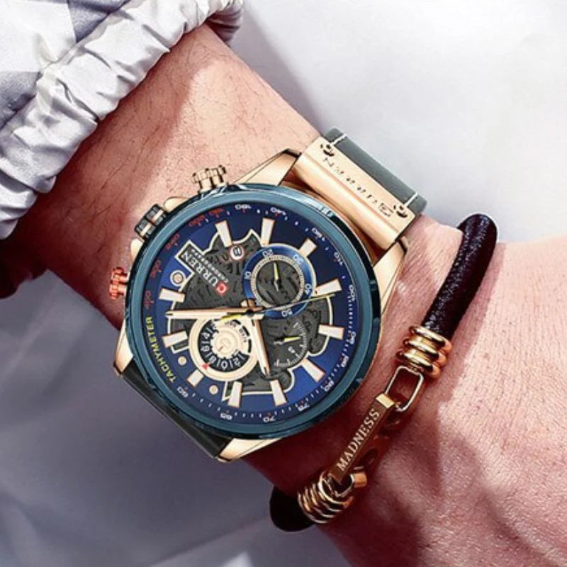 Vintage Multifunction Quartz Calendar Watch