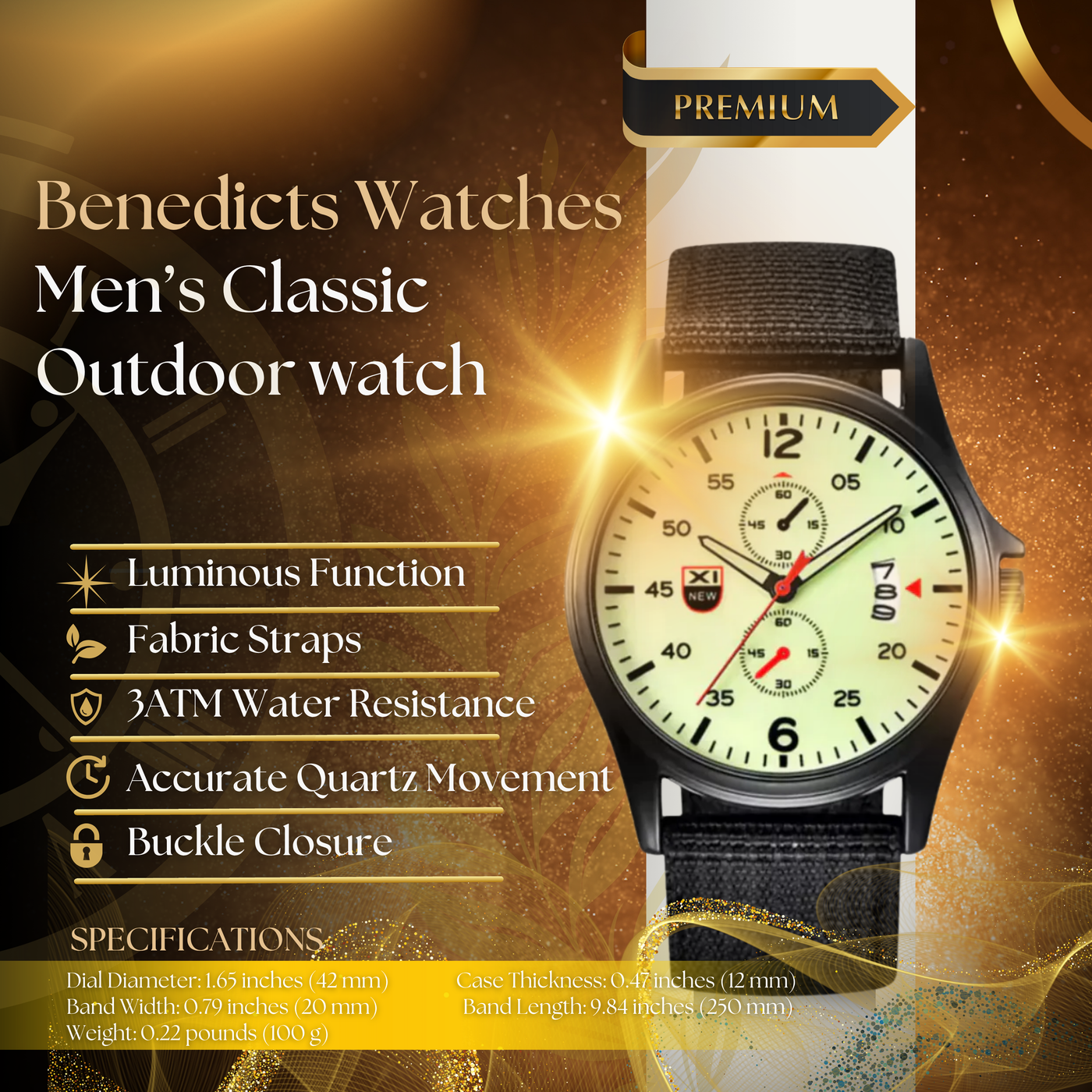 Classic  Durable Outdoor Watch for Men