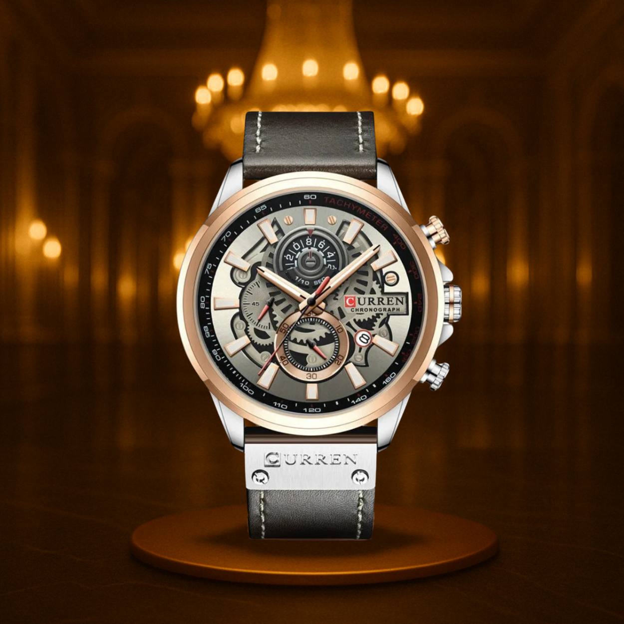 Vintage Multifunction Quartz Calendar Watch