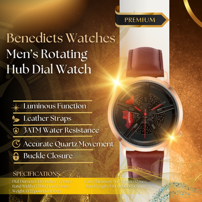 Modern Rotating Hub Dial Quartz Watch