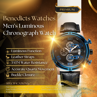 Men’s Modern Luminous Quartz Chronograph Watch