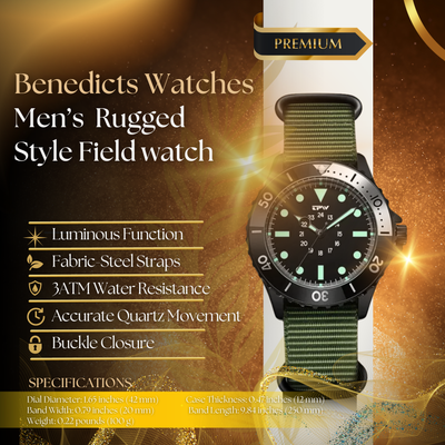 Rugged Style Field Watch for Men
