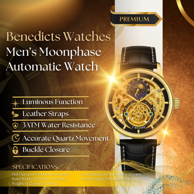Classic Moonphase Skeleton Automatic Watch