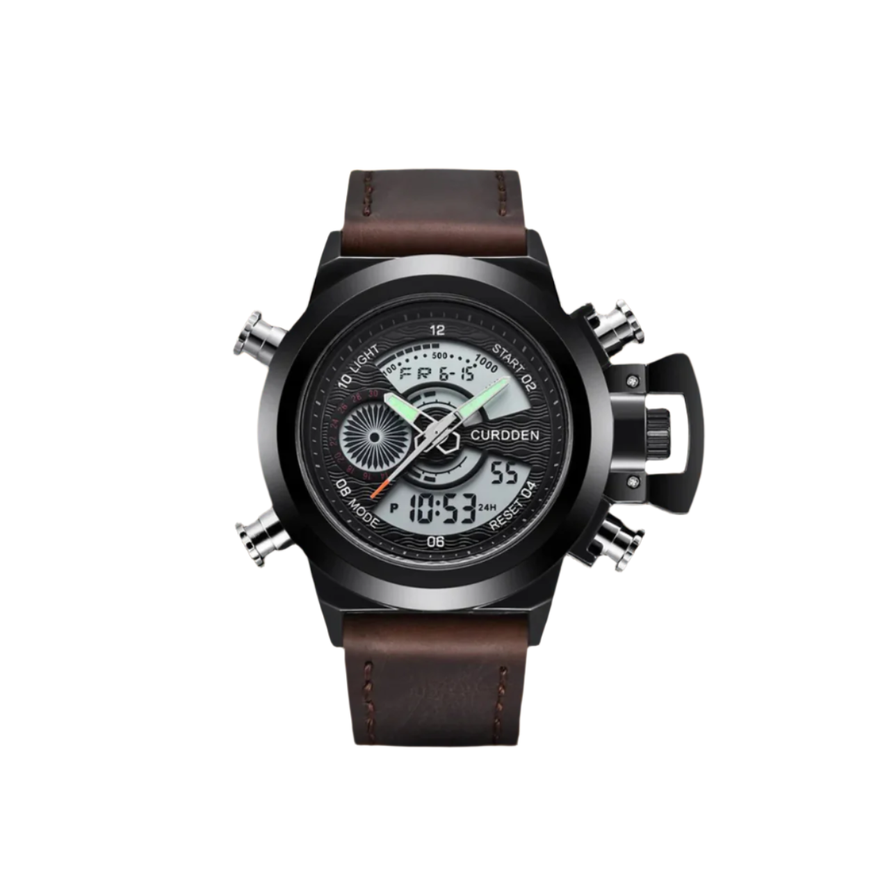 Modern Dual Time Fashion Chronograph Watch