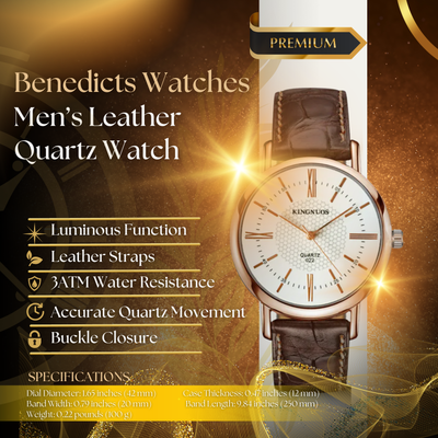 Trendy Leather Strap Men's Quartz Watch