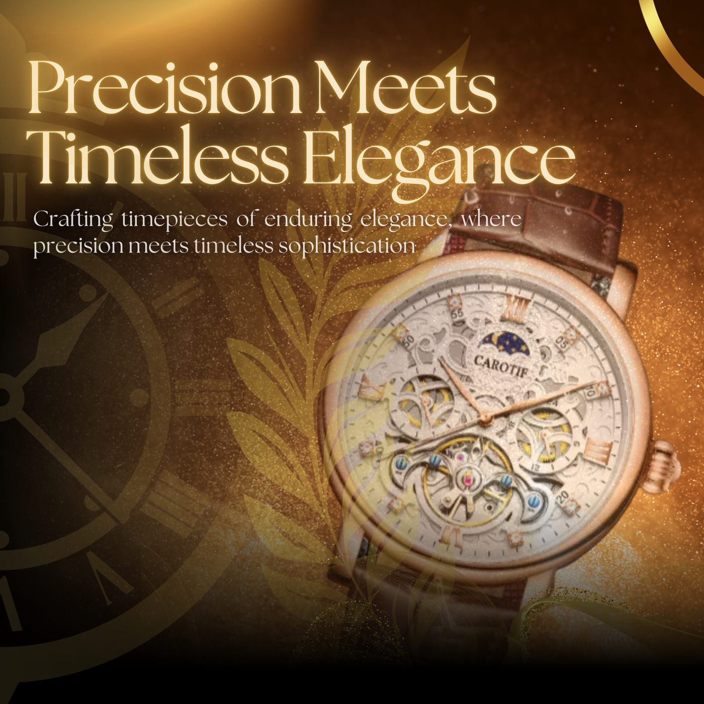 Trendy Mechanical Men's Business Leather Watch