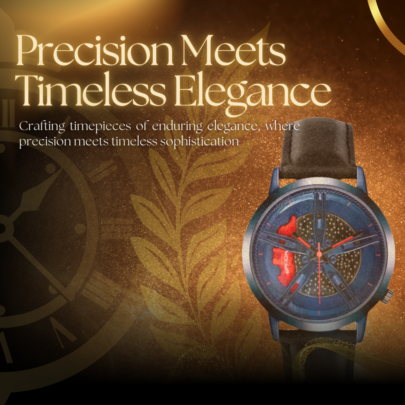 Modern Rotating Hub Dial Quartz Watch