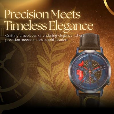 Modern Rotating Hub Dial Quartz Watch