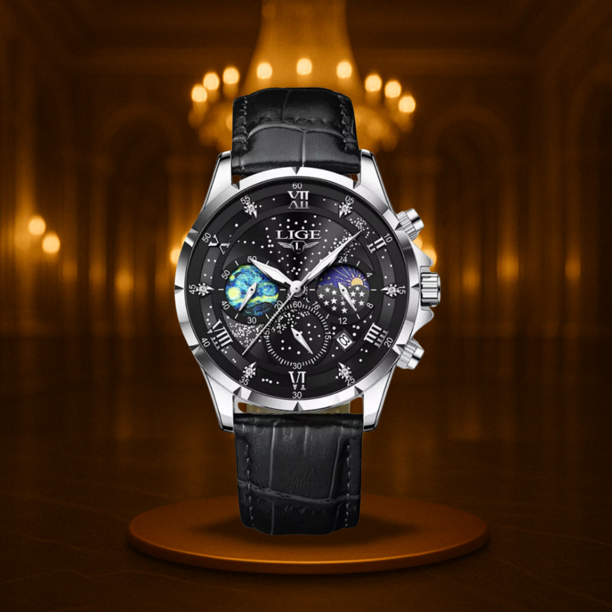 Classic Moonphase Watch for Men