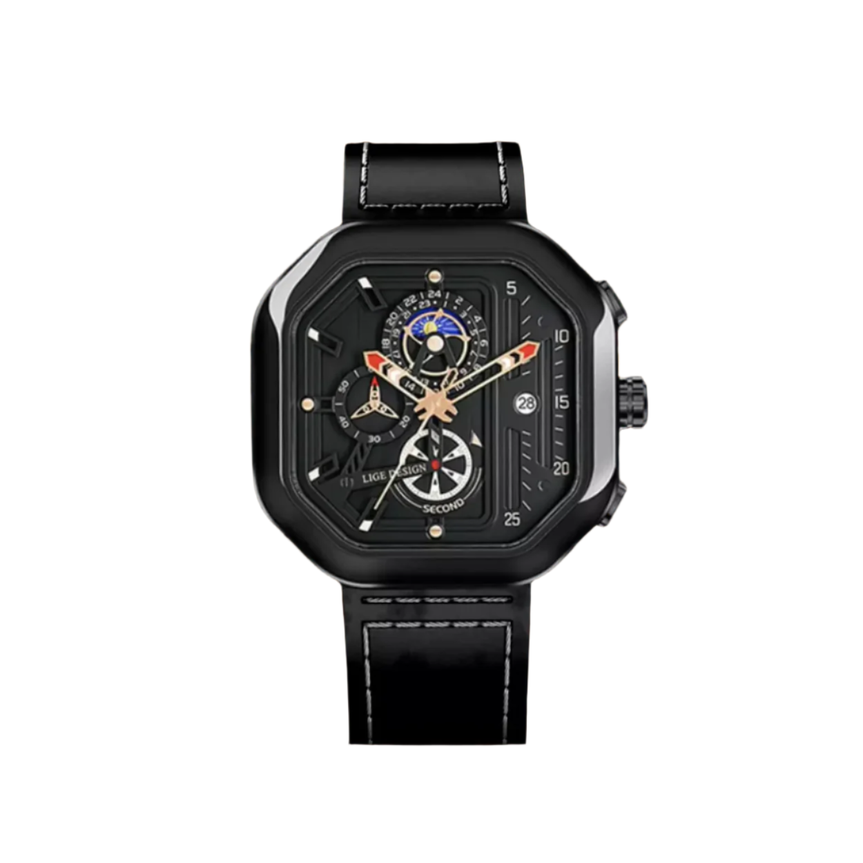 Modern Quartz Chronograph Watch