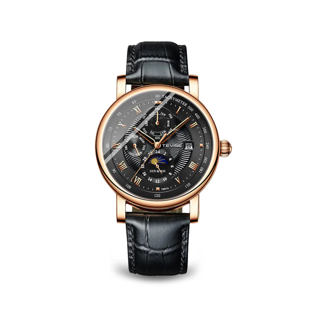 Classic Men's Automatic Leather Watch