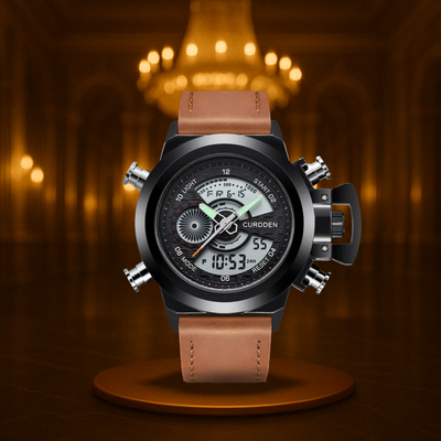 Modern Dual Time Fashion Chronograph Watch