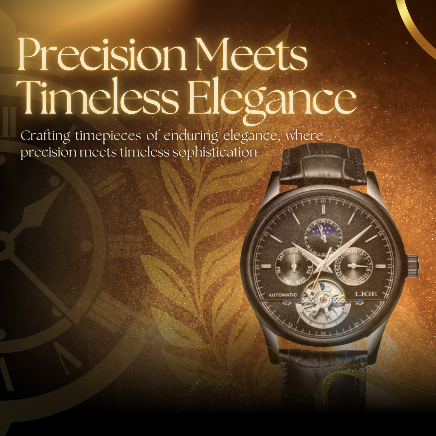 Modern Automatic Mechanical Tourbillion Men's Watch