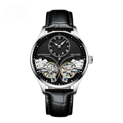 Vintage Style Double Tourbillion Luminous Men's Mechanical Watch