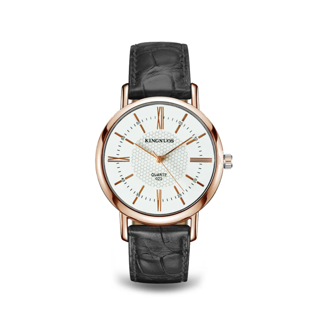 Trendy Leather Strap Men's Quartz Watch