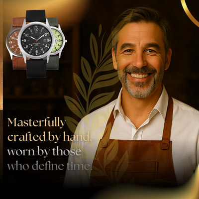 Military-Inspired Casual Wristwatch for Men
