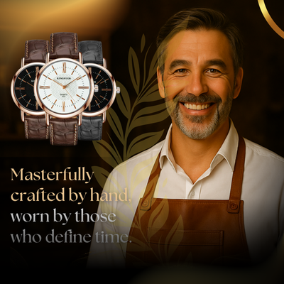 Trendy Leather Strap Men's Quartz Watch