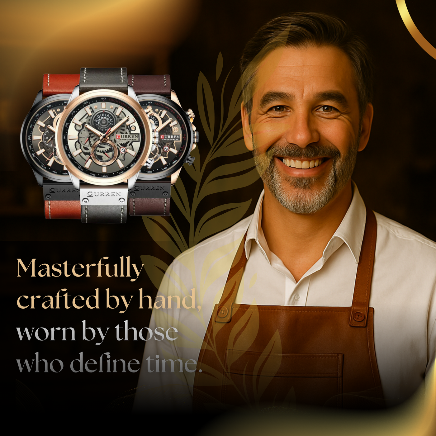 Vintage Multifunction Quartz Calendar Watch