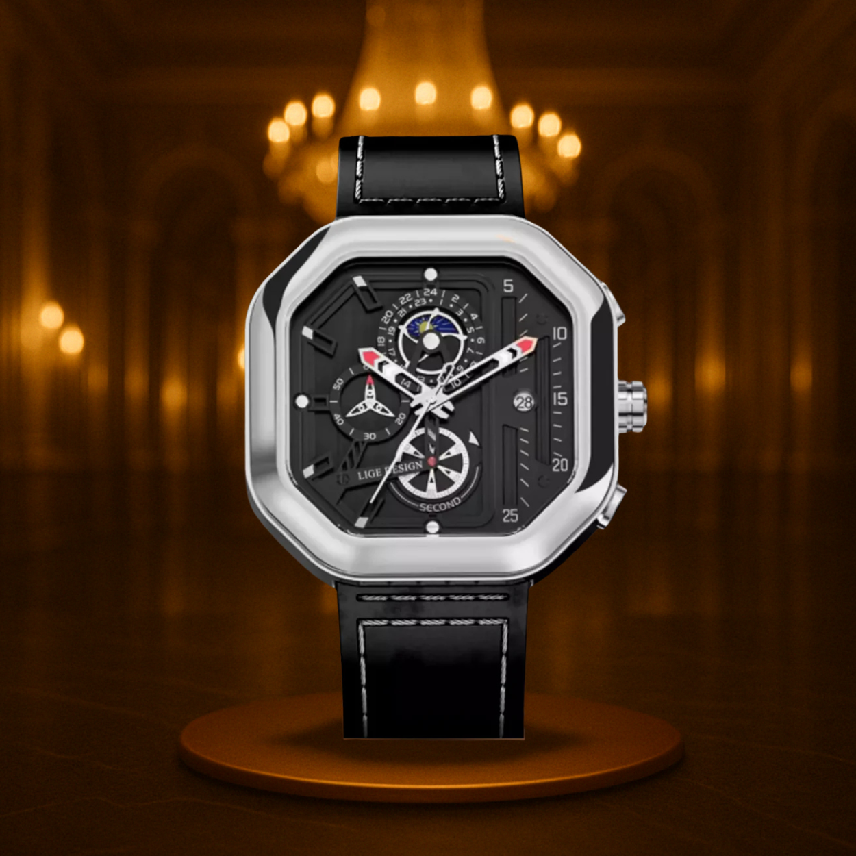 Modern Quartz Chronograph Watch