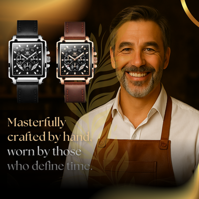 Modern Square Dial Chronograph Watch
