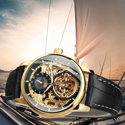 Classic Moonphase Skeleton Automatic Watch