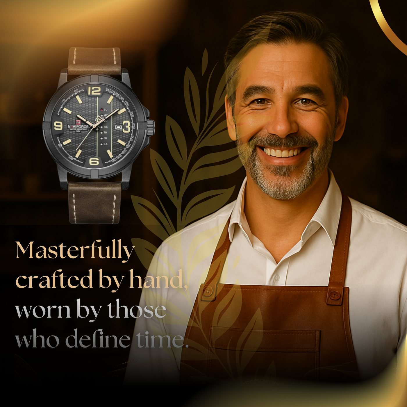Classic Leather Quartz Watch for Men
