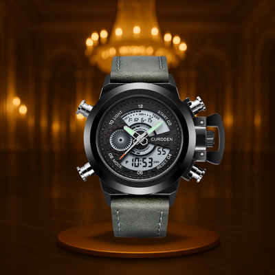 Modern Dual Time Fashion Chronograph Watch