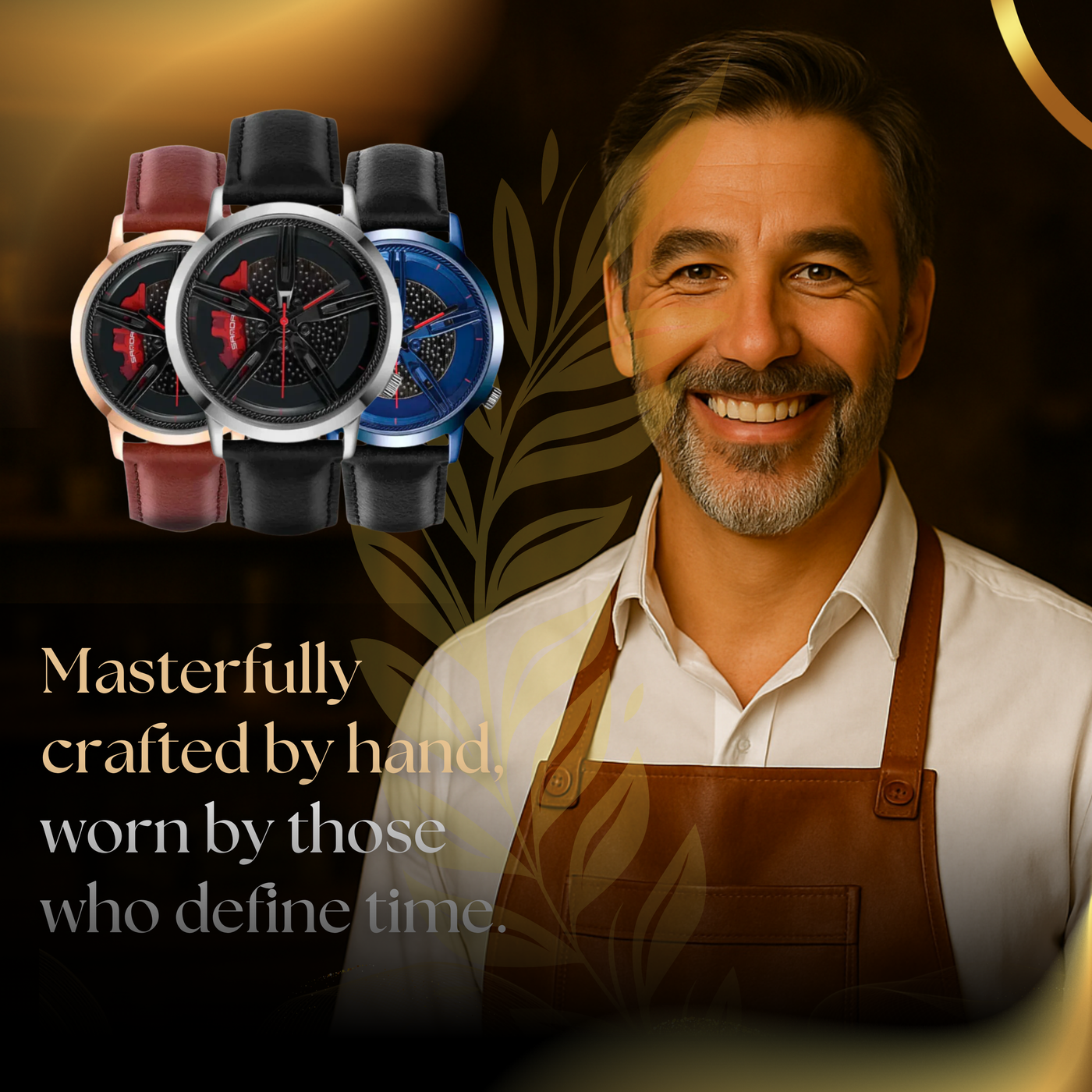 Modern Rotating Hub Dial Quartz Watch