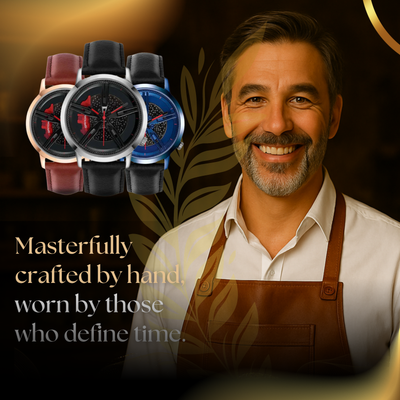Modern Rotating Hub Dial Quartz Watch