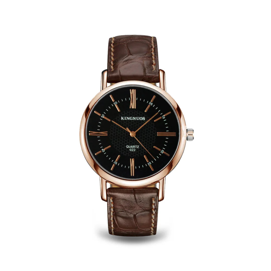 Trendy Leather Strap Men's Quartz Watch