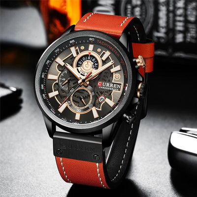Vintage Multifunction Quartz Calendar Watch