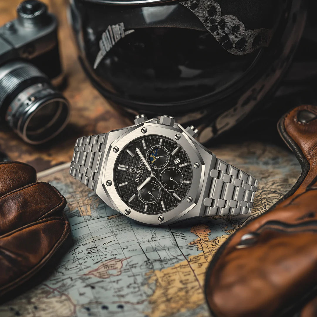 Casual Motorhead Vortex Watch for Men – Midnight Black Edition
