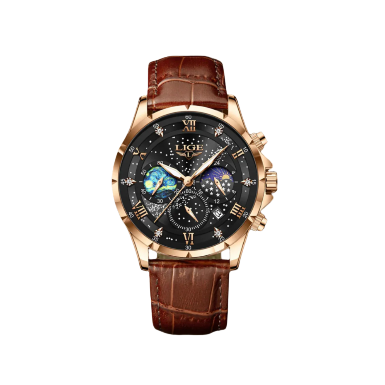 Classic Moonphase Watch for Men